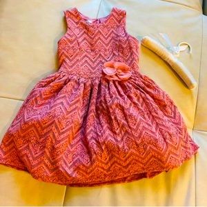 Marmellata dress pink/peach lace size 6